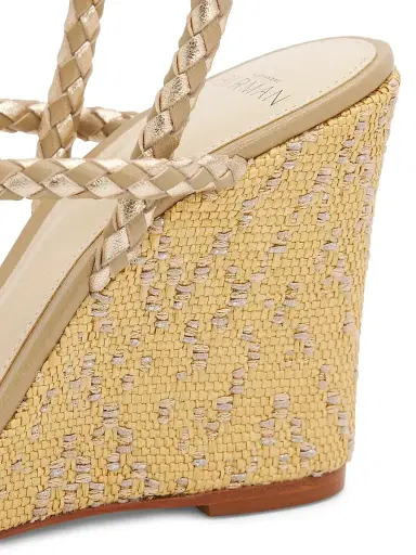 Alexandre Birman Women's Elba 100MM Leather Wedge Sandals - Golden - Size 11.5 | Thumbnail 5 Alexandre Birman Women's Elba 100MM Leather Wedge Sandals - Golden - Size 11.5 | Thumbnail 5