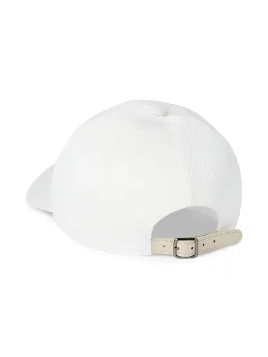 Brunello Cucinelli Women's Cotton and Paper Yarn Diagonal Baseball Hat with Precious Band - White | Thumbnail 2 Brunello Cucinelli Women's Cotton and Paper Yarn Diagonal Baseball Hat with Precious Band - White | Thumbnail 2
