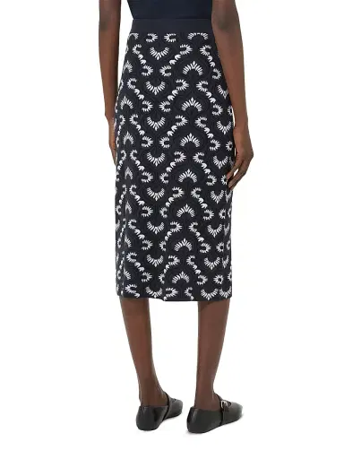 Weekend Max Mara Women's Jacquard Yarn Skirt - Navy | Thumbnail 4 Weekend Max Mara Women's Jacquard Yarn Skirt - Navy | Thumbnail 4