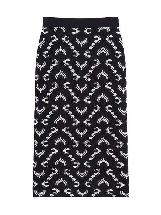 Women's Jacquard Yarn Skirt - Navy Women's Jacquard Yarn Skirt - Navy
