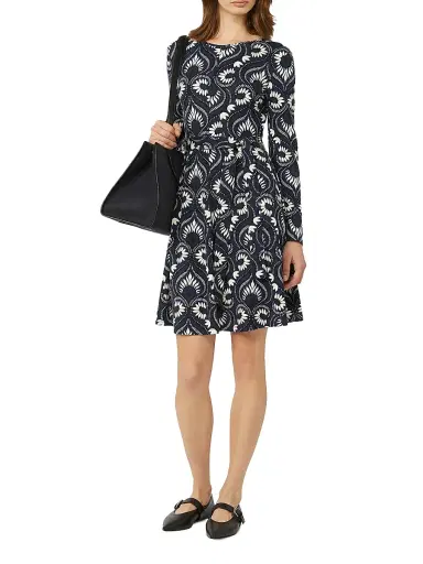 Weekend Max Mara Women's Printed Jersey Dress - Navy | Thumbnail 2 Weekend Max Mara Women's Printed Jersey Dress - Navy | Thumbnail 2