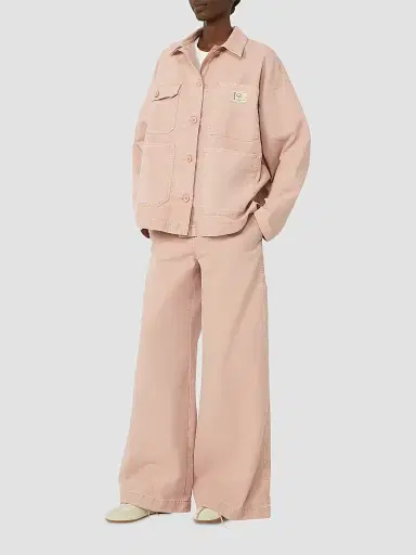 Weekend Max Mara Women's Cotton Canvas Workwear Jacket - Pink | Thumbnail 2 Weekend Max Mara Women's Cotton Canvas Workwear Jacket - Pink | Thumbnail 2