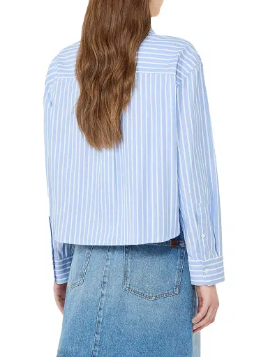 Weekend Max Mara Women's Striped Cotton Oxford Shirt - Light Blue | Thumbnail 4 Weekend Max Mara Women's Striped Cotton Oxford Shirt - Light Blue | Thumbnail 4