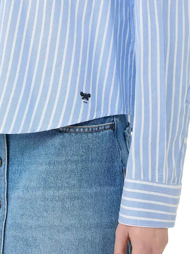 Weekend Max Mara Women's Striped Cotton Oxford Shirt - Light Blue | Thumbnail 6 Weekend Max Mara Women's Striped Cotton Oxford Shirt - Light Blue | Thumbnail 6