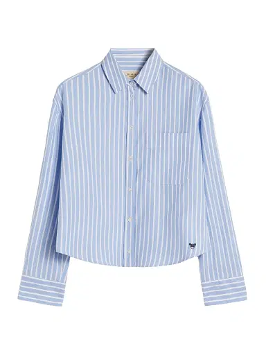 Weekend Max Mara Women's Striped Cotton Oxford Shirt - Light Blue | Thumbnail 1 Weekend Max Mara Women's Striped Cotton Oxford Shirt - Light Blue | Thumbnail 1