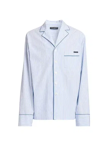 Dolce & Gabbana Men's Striped Cotton-Silk Pajama Shirt - Rigato | Thumbnail 1 Dolce & Gabbana Men's Striped Cotton-Silk Pajama Shirt - Rigato | Thumbnail 1