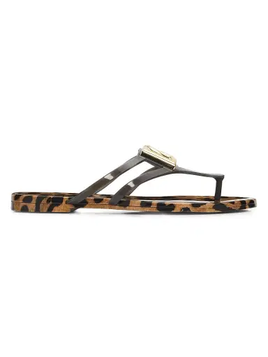 Dolce & Gabbana Women's DG Jelly Printed Sandals - Leo - Size 12 | Thumbnail 1 Dolce & Gabbana Women's DG Jelly Printed Sandals - Leo - Size 12 | Thumbnail 1