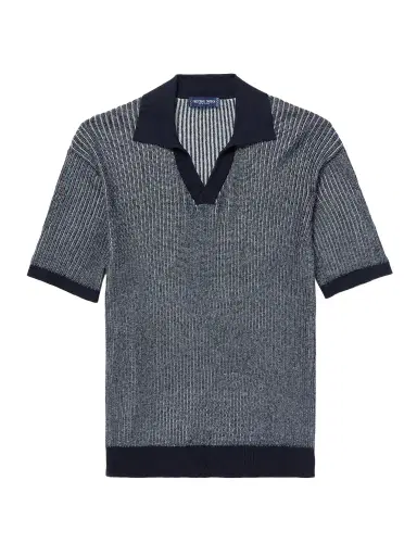 Frescobol Carioca Rino Ribbed-Knit Cotton-Blend Polo Shirt - Men | Thumbnail 1 Frescobol Carioca Rino Ribbed-Knit Cotton-Blend Polo Shirt - Men | Thumbnail 1