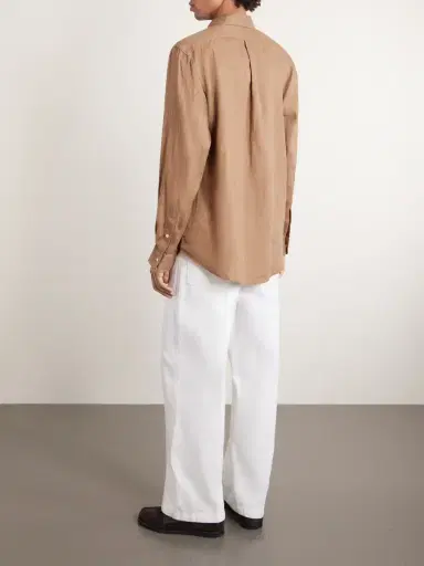 Polo Ralph Lauren Button-Down Collar Logo-Embroidered Linen Shirt - Men | Thumbnail 4 Polo Ralph Lauren Button-Down Collar Logo-Embroidered Linen Shirt - Men | Thumbnail 4