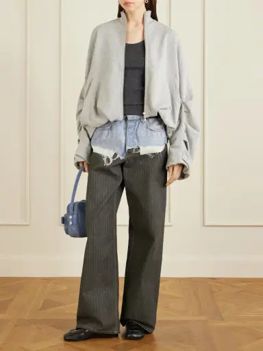 Acne Studios Trompe L'oeil Pinstriped Wide-leg Jeans | Thumbnail 2 Acne Studios Trompe L'oeil Pinstriped Wide-leg Jeans | Thumbnail 2