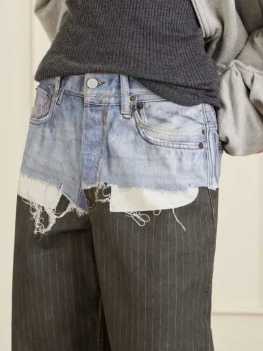 Acne Studios Trompe L'oeil Pinstriped Wide-leg Jeans | Thumbnail 5 Acne Studios Trompe L'oeil Pinstriped Wide-leg Jeans | Thumbnail 5