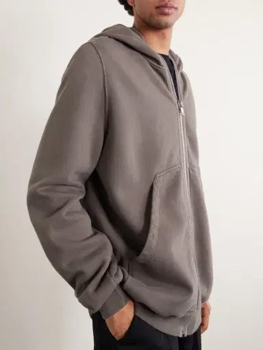 DRKSHDW by Rick Owens Jumbo Cotton-Jersey Zip-Up Hoodie - Men | Thumbnail 5 DRKSHDW by Rick Owens Jumbo Cotton-Jersey Zip-Up Hoodie - Men | Thumbnail 5