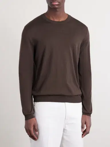 Slowear Cotton and Silk-Blend Sweater - Men | Thumbnail 3 Slowear Cotton and Silk-Blend Sweater - Men | Thumbnail 3