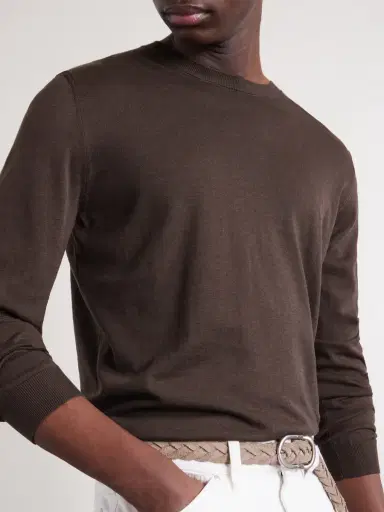 Slowear Cotton and Silk-Blend Sweater - Men | Thumbnail 5 Slowear Cotton and Silk-Blend Sweater - Men | Thumbnail 5