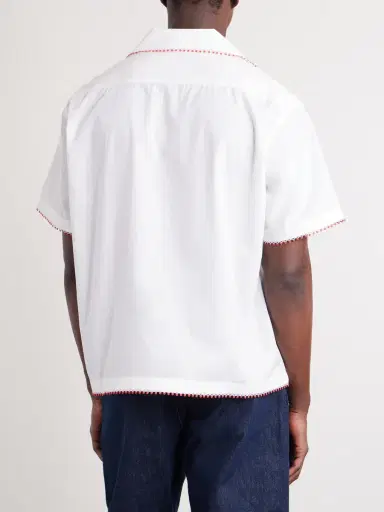 BODE Redbud Camp-Collar Logo-Embroidered Cotton Shirt - Men | Thumbnail 4 BODE Redbud Camp-Collar Logo-Embroidered Cotton Shirt - Men | Thumbnail 4