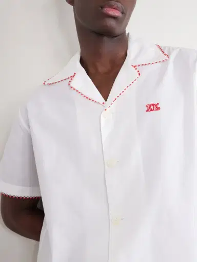 BODE Redbud Camp-Collar Logo-Embroidered Cotton Shirt - Men | Thumbnail 5 BODE Redbud Camp-Collar Logo-Embroidered Cotton Shirt - Men | Thumbnail 5