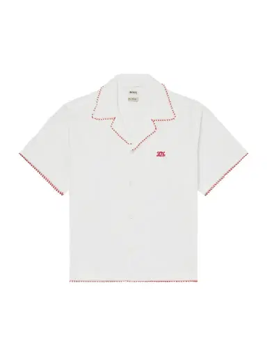 BODE Redbud Camp-Collar Logo-Embroidered Cotton Shirt - Men | Thumbnail 1 BODE Redbud Camp-Collar Logo-Embroidered Cotton Shirt - Men | Thumbnail 1