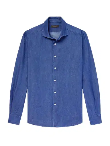 Slowear Slim-Fit Cotton-Chambray Shirt - Men | Thumbnail 1 Slowear Slim-Fit Cotton-Chambray Shirt - Men | Thumbnail 1