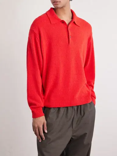 A.PRESSE Washed Silk Polo Shirt - Men | Thumbnail 3 A.PRESSE Washed Silk Polo Shirt - Men | Thumbnail 3
