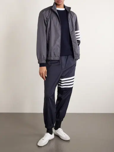 Thom Browne Tapered Striped Ripstop Sweatpants - Men | Thumbnail 2 Thom Browne Tapered Striped Ripstop Sweatpants - Men | Thumbnail 2