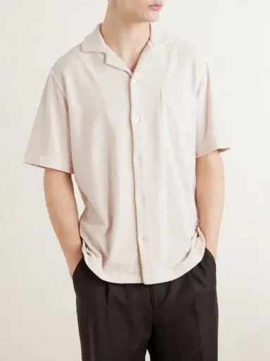 FEDELI Camp-Collar Cotton-Terry Shirt - Men | Thumbnail 3 FEDELI Camp-Collar Cotton-Terry Shirt - Men | Thumbnail 3