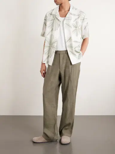 Corridor Camp-Collar Floral-Appliquéd Poplin Shirt - Men | Thumbnail 2 Corridor Camp-Collar Floral-Appliquéd Poplin Shirt - Men | Thumbnail 2