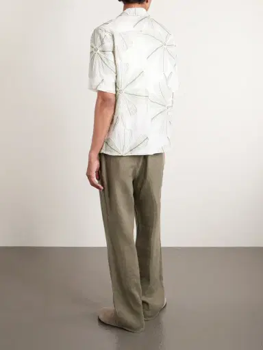 Corridor Camp-Collar Floral-Appliquéd Poplin Shirt - Men | Thumbnail 4 Corridor Camp-Collar Floral-Appliquéd Poplin Shirt - Men | Thumbnail 4