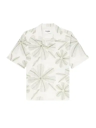 Corridor Camp-Collar Floral-Appliquéd Poplin Shirt - Men | Thumbnail 1 Corridor Camp-Collar Floral-Appliquéd Poplin Shirt - Men | Thumbnail 1