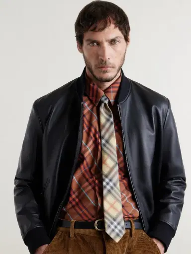Burberry 7cm Checked Mulberry Silk-Jacquard Tie - Men | Thumbnail 2 Burberry 7cm Checked Mulberry Silk-Jacquard Tie - Men | Thumbnail 2