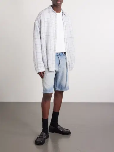 Acne Studios Embroidered Checked Jersey Shirt - Men | Thumbnail 2 Acne Studios Embroidered Checked Jersey Shirt - Men | Thumbnail 2