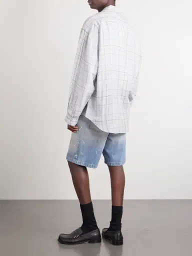 Acne Studios Embroidered Checked Jersey Shirt - Men | Thumbnail 4 Acne Studios Embroidered Checked Jersey Shirt - Men | Thumbnail 4