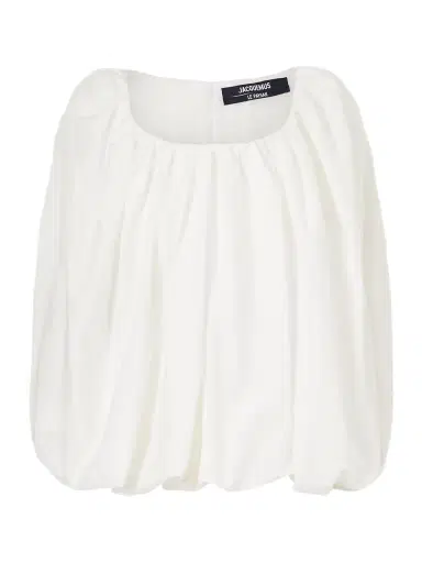 Jacquemus The Lavande Stretch Cotton-blend Voile Blouse | Thumbnail 1 Jacquemus The Lavande Stretch Cotton-blend Voile Blouse | Thumbnail 1