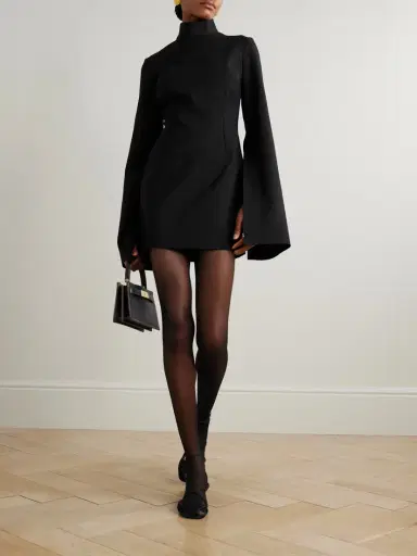 Solace London Laurel Crepe Mock-neck Mini Dress | Thumbnail 2 Solace London Laurel Crepe Mock-neck Mini Dress | Thumbnail 2