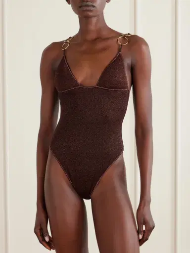 Oséree Lumière Embellished Metallic Swimsuit | Thumbnail 2 Oséree Lumière Embellished Metallic Swimsuit | Thumbnail 2