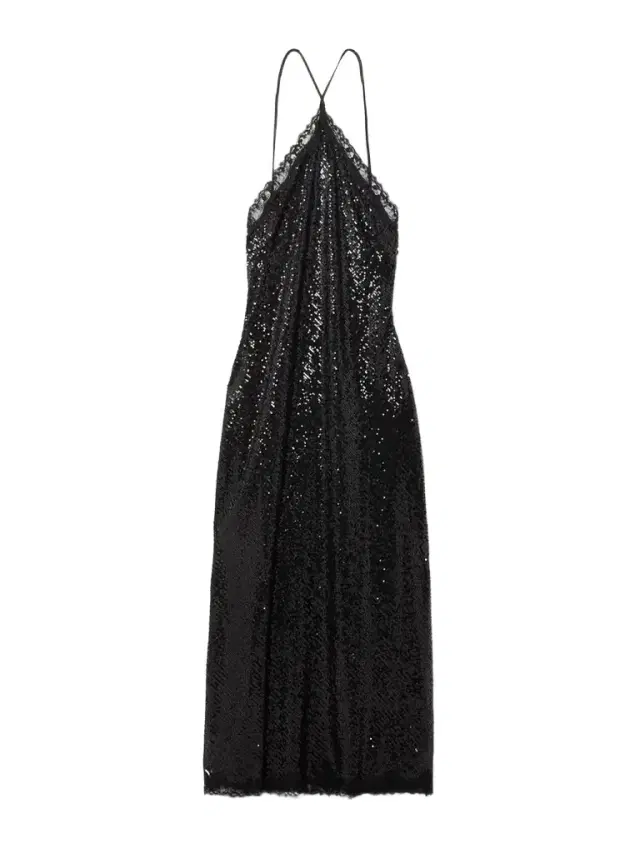 Harlan Lace-trimmed Sequined Tulle Halterneck Midi Dress Harlan Lace-trimmed Sequined Tulle Halterneck Midi Dress