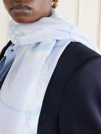 Burberry Frayed Checked Wool Scarf | Thumbnail 4 Burberry Frayed Checked Wool Scarf | Thumbnail 4