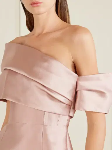 Solace London Mirla Off-the-shoulder Faille Midi Dress | Thumbnail 3 Solace London Mirla Off-the-shoulder Faille Midi Dress | Thumbnail 3