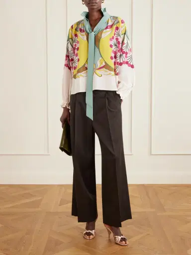 La DoubleJ Cerere Printed Silk-crepe Blouse | Thumbnail 2 La DoubleJ Cerere Printed Silk-crepe Blouse | Thumbnail 2