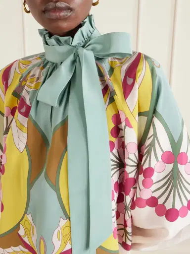 La DoubleJ Cerere Printed Silk-crepe Blouse | Thumbnail 4 La DoubleJ Cerere Printed Silk-crepe Blouse | Thumbnail 4