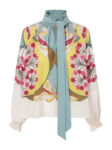 La DoubleJ Cerere Printed Silk-crepe Blouse | Thumbnail 1 La DoubleJ Cerere Printed Silk-crepe Blouse | Thumbnail 1