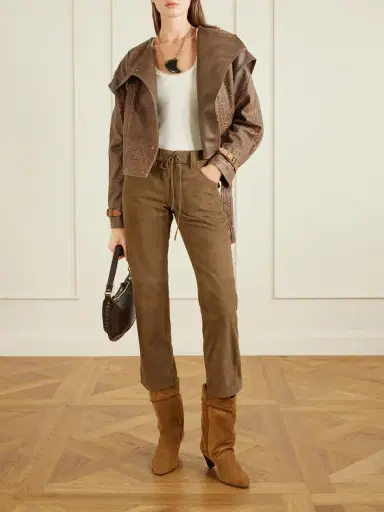 Isabel Marant Camilany Suede Slim-fit Pants | Thumbnail 2 Isabel Marant Camilany Suede Slim-fit Pants | Thumbnail 2