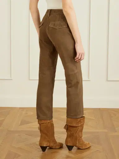 Isabel Marant Camilany Suede Slim-fit Pants | Thumbnail 4 Isabel Marant Camilany Suede Slim-fit Pants | Thumbnail 4