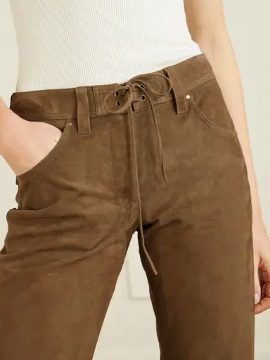 Isabel Marant Camilany Suede Slim-fit Pants | Thumbnail 5 Isabel Marant Camilany Suede Slim-fit Pants | Thumbnail 5
