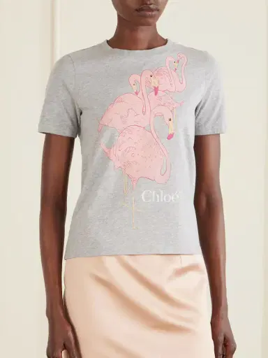 Chloé Printed Cotton-jersey T-shirt | Thumbnail 3 Chloé Printed Cotton-jersey T-shirt | Thumbnail 3