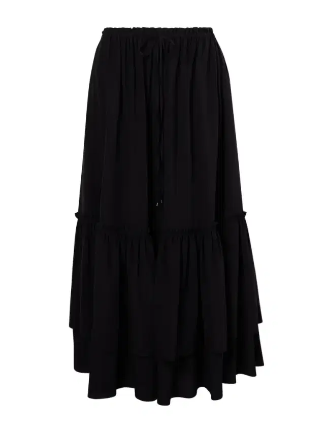 Tiered Silk Crepe De Chine Maxi Skirt Tiered Silk Crepe De Chine Maxi Skirt
