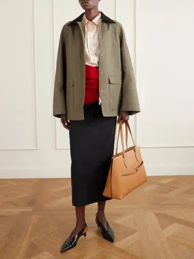 TOTEME Corduroy-trimmed Cotton-gabardine Coat | Thumbnail 2 TOTEME Corduroy-trimmed Cotton-gabardine Coat | Thumbnail 2