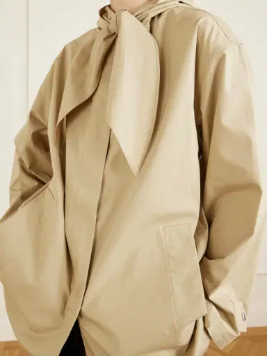 TOTEME Scarf-detailed Organic Cotton Jacket | Thumbnail 5 TOTEME Scarf-detailed Organic Cotton Jacket | Thumbnail 5