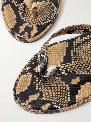 aeyde Melody Snake-effect Leather Flip Flops | Thumbnail 5 aeyde Melody Snake-effect Leather Flip Flops | Thumbnail 5