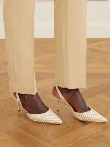 Manolo Blahnik Carolyne 70 Raffia Slingback Pumps | Thumbnail 2 Manolo Blahnik Carolyne 70 Raffia Slingback Pumps | Thumbnail 2