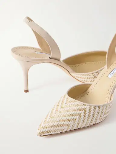 Manolo Blahnik Carolyne 70 Raffia Slingback Pumps | Thumbnail 5 Manolo Blahnik Carolyne 70 Raffia Slingback Pumps | Thumbnail 5
